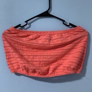 Urban Outfitters Coral Lace Tube Top